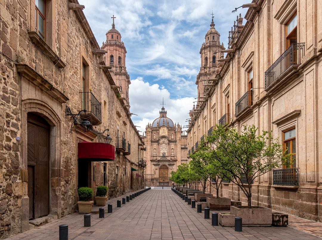 Centro Histórico de Morelia iluminado