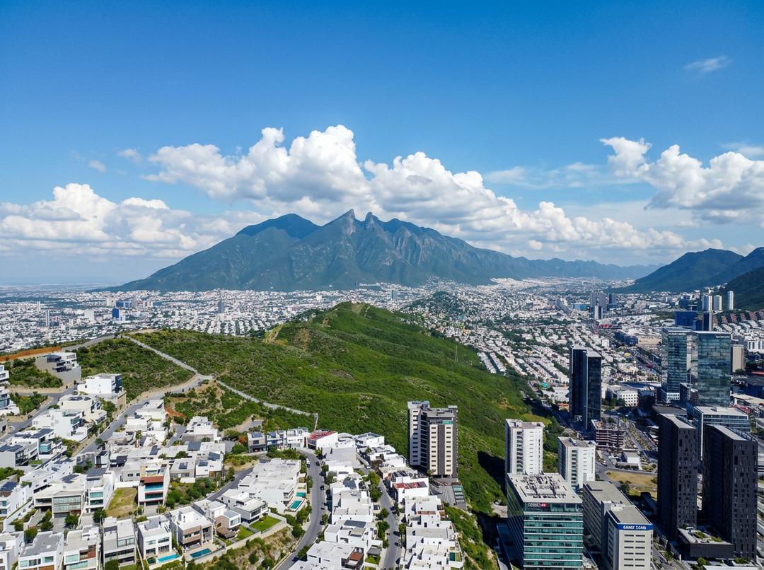 Vista panorámica de Monterrey en el atardecer
